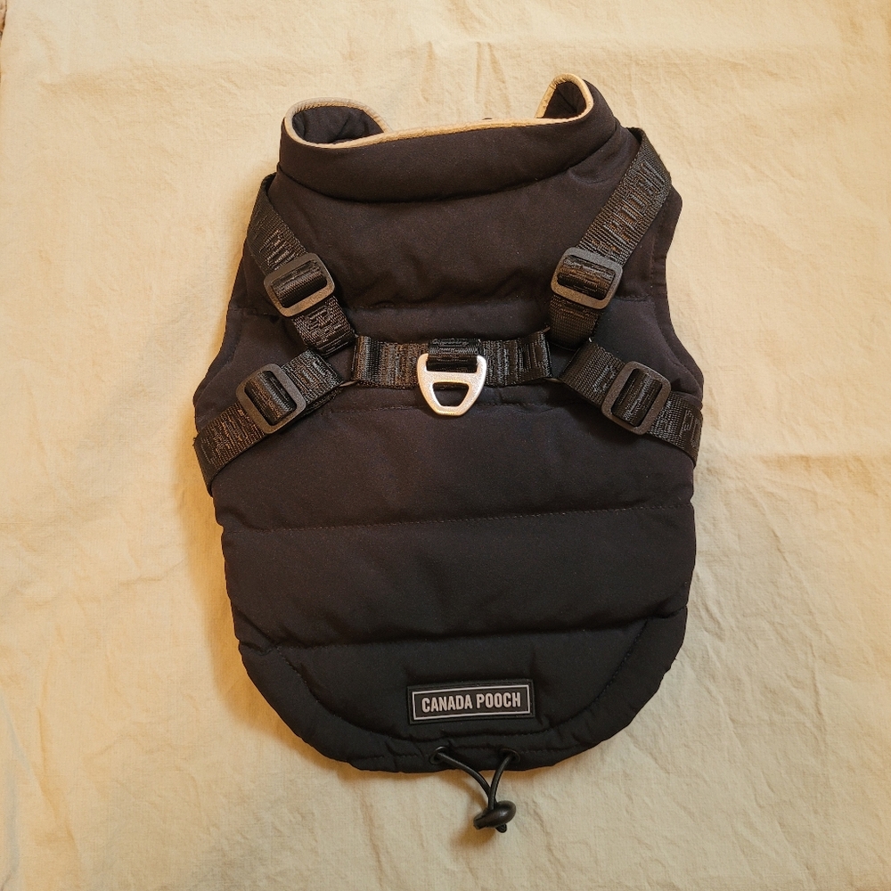 Size 10 Canada Pooch Black Harness Puffer Jacket